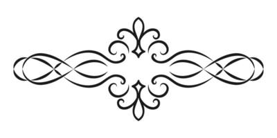 Vintage baroque ornament. Luxury template frame, border. Decorative element for design in Eastern style. For logos, labels, wedding invitations, certificates, menu. Vector illustration.