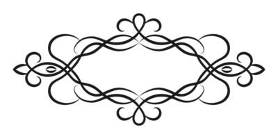 Vintage frame in Victorian style. Luxury template frame, border. Ornate element for design monograms, invitations and greeting cards. Vector illustration.