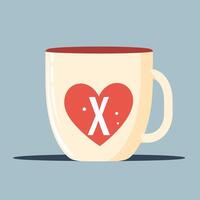 AI generated Handmade pottery store filled colorful initial logo idea. Coffee shop drinking cup. Customer experience. Letters inside cup with heart shape. Graphic design vector