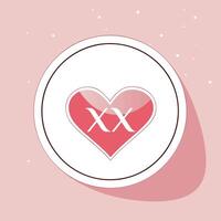 AI generated Dermatologist-developed cosmetics filled colorful initial logo idea. Face care beauty salon. Letters inside heart shape in circle. Graphic design vector