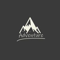 Minimalist Mountain Adventure Awaits vector