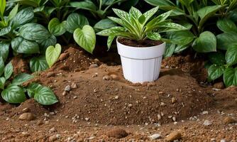 ai generado plantas creciente desde suelo, planta progreso, creciente planta, crecer arriba desde suelo foto