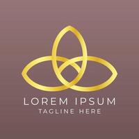 Free vector luxury golden logo collection