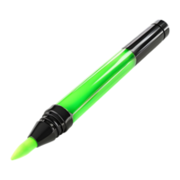 ai gegenereerd 3d renderen van een groen schrijven pen Aan transparant achtergrond - ai gegenereerd png