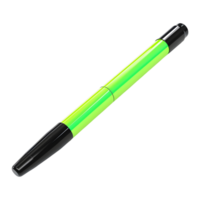 ai gegenereerd 3d renderen van een groen schrijven pen Aan transparant achtergrond - ai gegenereerd png