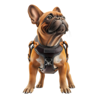 ai gerado 3d Renderização do uma pastor cachorro em transparente fundo - ai gerado png