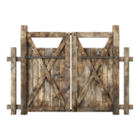 AI generated Wooden Gate Fence on Transparent background - Ai Generated png
