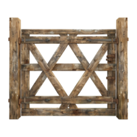 AI generated Wooden Gate Fence on Transparent background - Ai Generated png