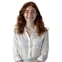 AI generated Young Businesswoman Standing With Crossed Arms and Smiling on Transparent background - Ai Generated png