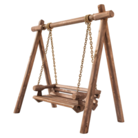 AI generated Swing Chair In The Park on Transparent background - Ai Generated png