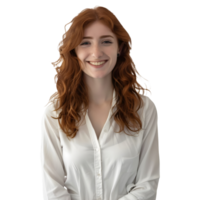 AI generated Young Businesswoman Standing With Crossed Arms and Smiling on Transparent background - Ai Generated png