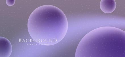 Purple background with abstract volumetric circles. Unique concept background for design banner, poster, ad and more. vector