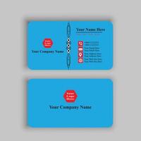 black business card with red triangle shapes design vector