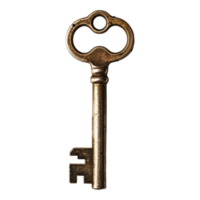 AI generated Vintage Door Key on Transparent background - Ai Generated png