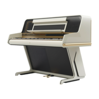 ai gerado 3d Renderização do uma pequeno piano em transparente fundo - ai gerado png