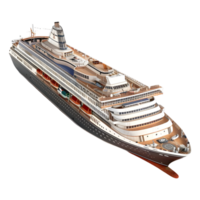 AI generated Cruise Ship on Transparent background - Ai Generated png