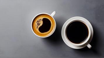 ai generado taza café frijoles, caliente café, Café exprés café taza con frijoles, café frijol antecedentes foto
