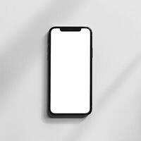 AI generated Modern smartphone mockup scene. Smartphone mockup template with blank white screen. photo