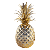 AI generated 3D Rendering of a Pineapple Decoration Piece on Transparent Background - Ai Generated png