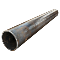 ai generado largo acero tubo en transparente antecedentes - ai generado png