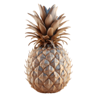 ai generiert 3d Rendern von ein Ananas Dekoration Stück auf transparent Hintergrund - - ai generiert png