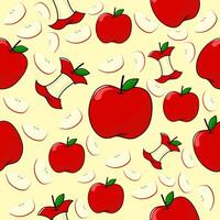 seamless pattern with illustrations of apples vector