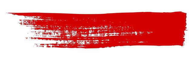 Red paintbrush isolated on transparent background. Vector illustration