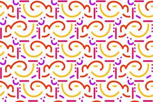 Creative abstract colorful squiggle lines background. Children playful hand drawn doodle, seamless pattern. Vector illustration