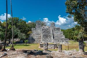 arqueológico sitio de el meco, cancún, mexico foto