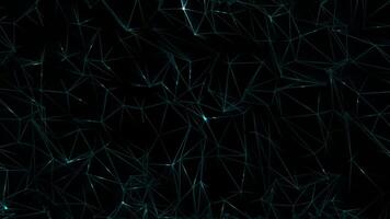 abstrakt Hintergrund mit ein Plexus gemacht von Hi-Tech Linien und Verbindungen zwischen leuchtenden Punkte mit glühen bewirken , 4k , 60 fps video