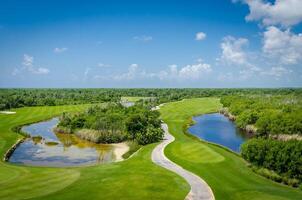 golf curso situado en el mexicano caribe foto