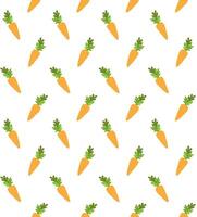 Vector seamless pattern of orange carrot