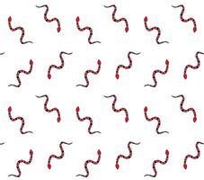 Vector seamless pattern of hand drawn snake