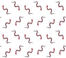 Vector seamless pattern of hand drawn snake