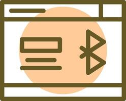 Bluetooth Linear Circle Icon vector