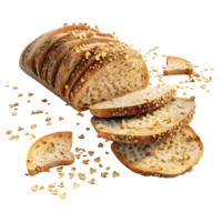 AI generated Fresh Bread With Slices on Transparent background - Ai Generated png