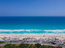 Drone view of Cancun Hotel Zone photo