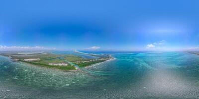 aerial view from Punta Nizuc, Cancun Hotel Zone, Mexico photo