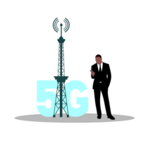 5g netwerk concept illustratie png