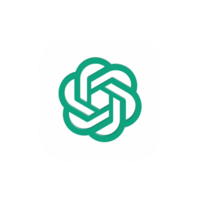 chatgpt icoon groen en wit logo png