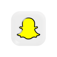 Snapchat icona su bianca piazza trasparente sfondo png