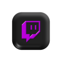 Twitch 3d icon png