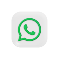 WhatsApp icône avec vert et blanc Couleur png