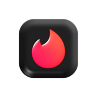 Tinder black app icon png