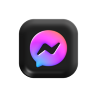 Facebook messenger icon with a purple and pink logo png