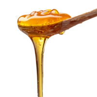 AI generated A spoonful of honey is poured out of a jar png