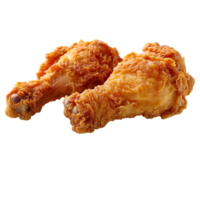 AI generated Two pieces of fried chicken on a white background png