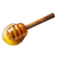 AI generated A honeycomb shaped stick with honey dripping from it png