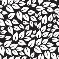 hand made black and white simple leaves design vector