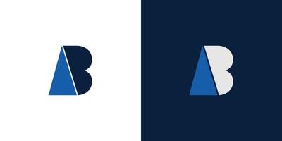 Modern and unique letter AB initials logo design vector